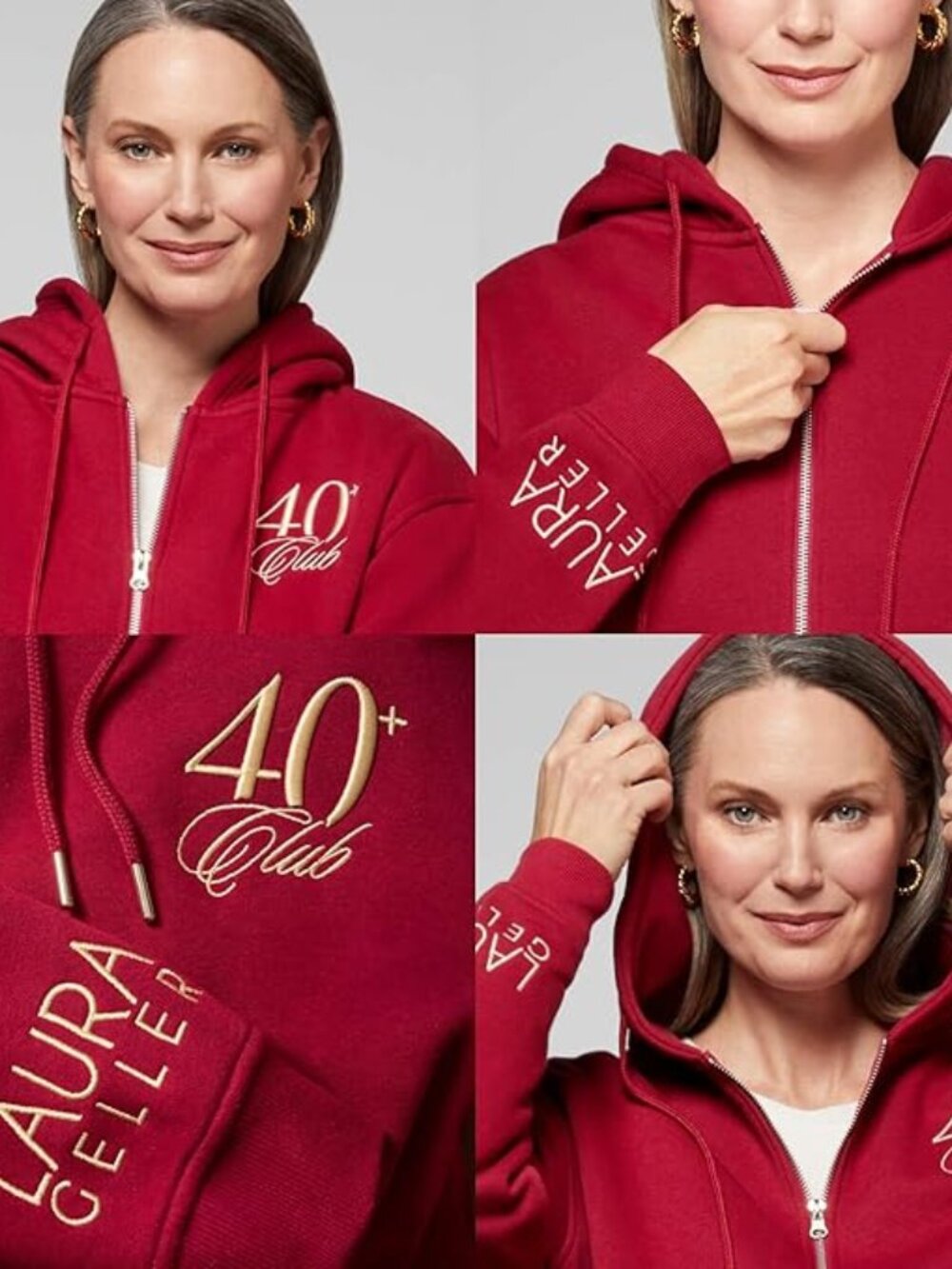 LAURA GELLER NEW YORK 40+ Club Zip-Up Sweatshirt